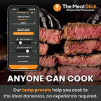 MeatStick 4 – Smart Wireless Meat Probe with 4 Sensors & Limited Range | Bluetooth Thermometer (Up to 165 ft Outdoors; Much Lower in Grill/Oven/Smoker)