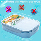 MISS BIG® Bento Box,Bento Box for Kids,Lunch Box Kids,Leakproof Kid Lunch Box,Lunch Containers No BPAs and Chemical Dyes,M/W,D/W & Fridge Safe(1150ml Blue)