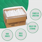 1,000 Plastic Disposable Knives Bulk Black Medium Weight Disposable Silverware Plastic Cutlery Knife