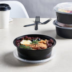 32 oz 50 ct Round Meal Prep Containers with Lids Plastic Food Storage Lunch Plan To Go Box Disposable Take Out Bowls BPA Free Durable Stackable Microwave Freezer Safe (Formerly FULING)