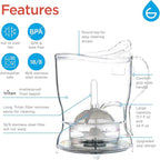 GROSCHE Aberdeen Tea Infuser Teapot & Smart Tea Maker - BPA-Free, Drip-Free Design | Coaster | Easy Brew | Easy Clean Steeper | Loose Leaf Brewing - Stylish Design | 17.7 oz - 1000 ml