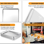 12 Pack Half Size Baking Sheet Pan, Aluminum Commercial Cookie Sheet Pan, Durable & Anti-Stick 18”x 13”