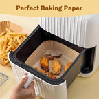200 Pcs 8" Air Fryer Liner Square Baking Parchment Paper Airfryer Liners,Unbleached Disposable Non-stick & Non-Leak & Non-Washing Air Fryer Paper Liner for 5-8 QT Air Fryer Basket