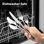 KINGSTONE Silverware Set, 40-piece 18/10 Stainless Steel Flatware Set Cutlery Set for 8, for Kitchen, Home, Wedding, Party, Mirror Polished and Dishwasher Safe, Featured Gifts