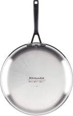 KitchenAid 5-Ply Clad Polished Stainless Steel Fry Pan/Skillet, 12.25 Inch