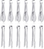 12 Pack Premium Small Serving Tongs, Dmoera Mini Stainless Steel Appetizer Tongs, 5Inch,5.2Inch(12.7cm)