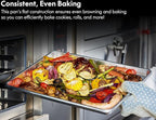 CURTA 12 Pack Aluminum Sheet Pan, NSF Listed Half Size 18 x 13 inch Commercial Bakery Cake Bun Pan, Baking Tray
