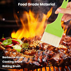 GEEKHOM Basting Brushes, Basting Pastry Baking Brush Set Heat Resistant Spread Oil Butter Sauce Marinade Meat Glazing for BBQ Grill Barbecue Baking Kitchen Cooking, Green