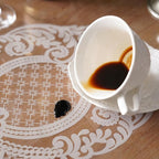 Rectangle Waterproof Clear Table Cover Protector Vinyl Table Cloth Oil Spill Proof Wipe Clean Lace Plastic Tablecloths for Dining Tables (White, 60 x 120 Inches)