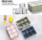 1/2 Cup Silicone Freezer Tray With Lid,Silicone Freezer Molds 6-Pack For meal prep & freezing of various sauces and other dishes, makes 36 perfect 1/2 cup portions cubes (Multicolor 6 Pack)