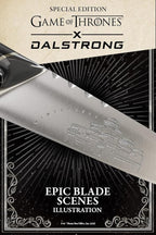 Dalstrong 8 inch Chef Knife- Game of Thrones™ Knife - House Stark™ Edition - German P remium Steel - Professional G10 Handle -Collection Item Toughbuilt Knife- w/Sheath
