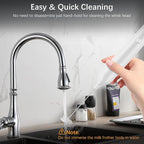 Rechargeable Milk Frother with Stand, Electric Frother Wand Handheld Coffee Foam Maker Detachable Stainless Steel Whisk Drink Mixer Foamer for Latte, Cappuccino, Hot Chocolate, Egg (White)
