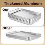 12 Pack Half Size Baking Sheet Pan Aluminum Commercial Pan for Oven Freezer Bakery Hotel Restaurant 13" × 18"