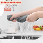 Homaxy 100% Cotton Waffle Weave Kitchen Dish Towels, Ultra Soft Absorbent Quick Drying Cleaning Towel, 13 x 28 Inches, 6-Pack, Grey