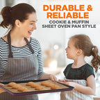 NutriChef 8-Piece Nonstick Stackable Bakeware Set - PFOA, PFOS, PTFE Free Baking Pan Set w/Non-Stick Coating, 450°F Oven Safe, Round Cake, Loaf, Muffin, Wide/Square Pans, Cookie Sheet (Plum)