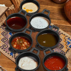 4 Pcs Small Cast Iron Skillets Set - Mini 4 x 1.2 Inches Skillet Ramekins With Handle - Black Serving Dishes Round Pan Oven Safe Cookware for Kitchen Picnic
