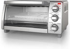 BLACK+DECKER 4-Slice Toaster Oven, TO1745SSG-1A, Even Toast, 4 Cooking Functions Bake, Broil, Toast and Keep Warm, Removable Crumb Tray, Timer