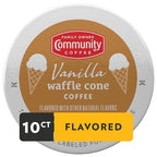 Community Coffee Vanilla Waffle Cone Ice Cream Flavored, 10 Count Coffee Pods, Compatible with Keurig 2.0 K-cup Brewers, 10 Count (Pack of 1)