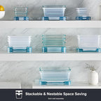 Snapware Total Solutions (5-Pack, 5.5 Cup) Plastic Food Storage Containers Set, Airtight & Leakproof Locking BPA-Free Lids Tupperware, Freezer Dishwasher Microwave Safe