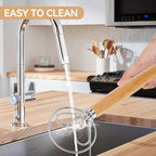 Danish Dough Whisk Dutch Bread Mixer Stainless Steel Hook Wooden Handle Baking Tools for Sourdough Pizza Pastry Cake Batter Making