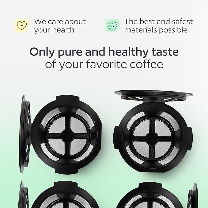 4 Reusable K Cups for Keurig K Supreme, K Supreme Plus, K Slim with Multistream Technology, K-Duo Hot & Iced - 4 Black Refillable Kcups Coffee Filters for Keurig Coffee Makers