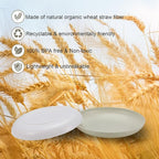 12 Pcs Unbreakable Deep Dinner Plates Set, 9 inch Reusable Plastic Wheat Straw Plates, Microwave and Dishwasher Safe Plate for Kitchen, Lightweight Plate for Dessert, BPA Free, Beige