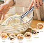Danish Dough Whisk Stainless Steel Hook Dutch Baking Tool Bread Sourdough Mixer for Pizza Pastry Cake Batter Making