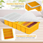 1/2 Cup Silicone Freezer Molds with Lid, 2-Pack Silicone Freezer Trays for Soup, Sauce & Broth – Meal Prep Containers, Large Ice Cube Tray, Oven & Dishwasher Safe