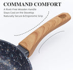 8.5 & 10.25 Inch Nonstick Frying Pan Skillet, Superior PFOA-Free & Non-Toxic Coating, 3mm Aluminum for Even Heat, Induction Compatible, Dishwasher Safe for Eggs & Pancakes