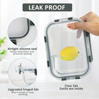 [8-Pack,30 oz]Glass Meal Prep Containers,Glass Food Storage Containers,Airtight lunch Containers with Lids, Microwave, Oven, Freezer and Dishwasher