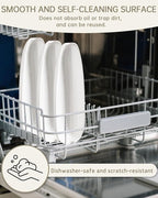 Ceramic Corn Cob Holders, 9" Corn on the Cob Dishes Set of 2, White Corn Cob Dishes with Non-Slip Bottom, With 4 Corn Cob Holders, Microwave Dishwasher Oven Safe