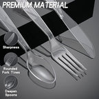 1000 Count Extra Heavy Duty Clear Plastic Forks Disposable, BPA-Free, Heat Resistant, Durable Disposable Forks Bulk for Catering & Events - Plastic Forks heavy duty for Party Supplies