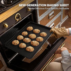 Baking Sheet Pan Set of 3, Thicker Carbon Steel Cookie Sheets for Baking Non Stick with Diamond Texture Pattern, Ceramic Half/Quarter/Jelly Roll Baking Trays for Oven