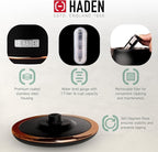 Haden Heritage 1.7 Liter Stainless Steel Electric Water Kettle Bundled with 2 Slice Wide Slot Stainless Steel Toaster, Black & Copper