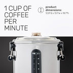 Homecraft 100-Cup Coffee Urn and Hot Beverage Dispenser with Dripless Faucet, Quick-Brewing, Stainless Steel