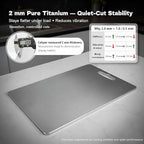 100% Pure Titanium Cutting Board 14x10 In, 2 Mm Thick, Titanium Cutting Boards For Kitchen Dishwasher Safe, Stays Flat & Odor-resistant, Non-porous, Reversible - Multi-use: Pastry, Prep & Serve, Bbq.