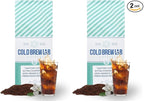 Cold Brew Organic Coarse Ground Flavored Coffee, Vanilla Flavor, Dark Roast, Colombian Supremo, Coarse Grind for Cold Brew Coffee & French Press,1 LB (Pack of 2)