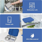 Stainless Steel Bento Lunch Box for Kids | 3-Compartment Lunch Box Container Kids | 100% Leakproof, Eco-Friendly, Perfect Portion Control for Kids&Adult Healthy Meals (Blue)