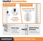 HOMEDANT 5 Tier White Storage Shelves Adjustable Laminated Boltless Garage Metal Shelving Unit Heavy Duty Utility Rack Shelf Warehouse Pantry Closet Kitchen 35.9" W x 16.2" D x 71.3" H White 2Pack