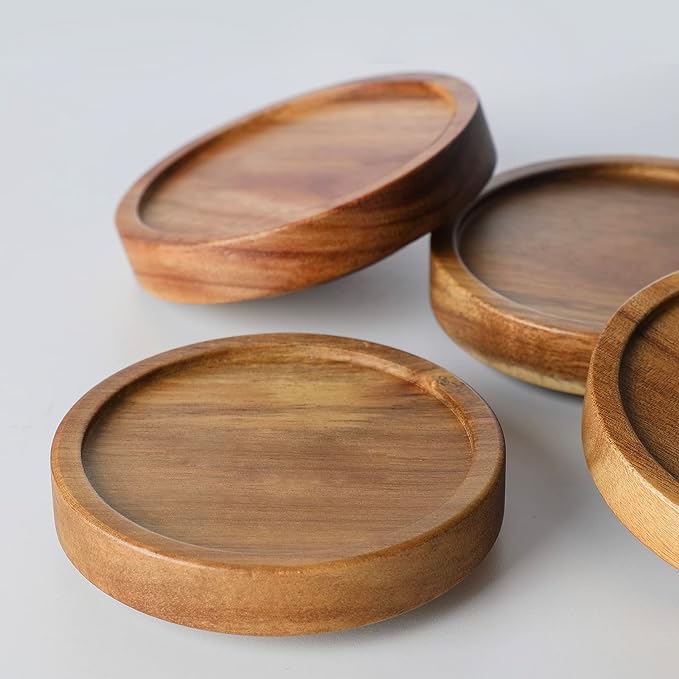 Glass Storage Jars with Acacia Wooden Lid Set of 3, 34 OZ High Borosilicate Glass Containers Kitchen Food Canisters s for Coffee Beans/Sugar/Tea/Nuts