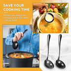 Black Stainless Steel Serving Utensils Set, Large Metal Serving Spoons, Slotted Spoons, Forks, Tongs, Soup Spoons, Skimmer Spoon, Cake Server for Partie, Buffet, Catering, Entertaining 15pcs