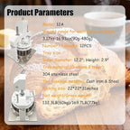 12PCS Table Top Manual Dough Divider 3.17oz-16.93oz Each Piece Hydraulic Hand Dough Cutter Bakery 304 Stainless Steel Tray