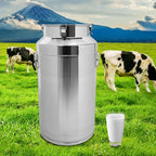 304 Stainless Steel Milk Can - 23.24 Gallon (88 Liter) Heavy Duty Airtight Food Storage Container for Milk, Wine, Oil - Ideal for Home, Farm, and Commercial Use