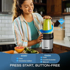 Nahida Blender for Smoothies, 1200W Smoothie Blender for Ice Crushing, Blenders with (2) 6-Fin Blades, Personal Blenders for Kitchen with 23oz, 32oz, 37oz Easy Go Cups for Juices, Silver