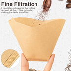 100Pcs Coffee Filters #4, Unbleached Natural Coffee Filters 8-12 Cup, Disposable Coffee Filters, 4 Cone Paper Compatible with Ninja Coffee Maker, Pour Over and Drip Coffee Maker