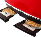 Haden Dorset 4 Slice Wide Slot Stainless Steel Toaster with Adjustable Browning Control & Non-Slip Feet, Rectory Red