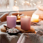 10 OZ Thick Candle Jars for Making Candles 15 Pcs, Empty Jars with Wood Lids for Candle Making, Sample Container, Frosted Pink