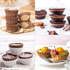 3 PCS Peanut Butter Cup Molds, 12 Cavity Non-stick Silicone Chocolate Candy Molds for Fat Bombs