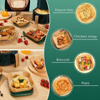 Vailnd Air Fryer Liners Disposable, 305 PCS 8" Square Unbleached Air Fryer Paper Liners, Heavy-Duty Air Fryer Liners for 5-8 QT Basket, Non-stick & Oil-Proof Parchment Paper for Oven, Pan