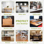 14 x 51 Inch Clear Table Cover Protector, Clear Desk Mat, Transparent Table Protector, 1.5mm Plastic Table Cover, Vinyl Table Protector, Desk Mats on Top of Desks